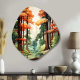 Redwood Shimmering Tree Heights III - Asymmetric Metal Wall Art