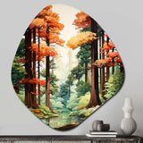 Redwood Shimmering Tree Heights III - Asymmetric Metal Wall Art