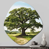 Green Trees Oak Mighty Oak - Asymmetric Metal Wall Art