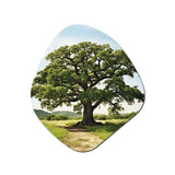 Green Trees Oak Mighty Oak - Asymmetric Metal Wall Art