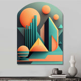 Graphic Retro Compositions II - Asymmetric Metal Wall Art