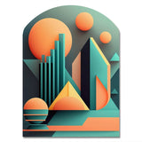 Graphic Retro Compositions II - Asymmetric Metal Wall Art