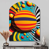 Pop Art Colorful Spheres VI - Asymmetric Metal Wall Art