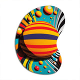 Pop Art Colorful Spheres VI - Asymmetric Metal Wall Art