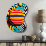 Pop Art Colorful Spheres VI - Asymmetric Metal Wall Art