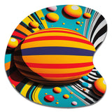 Pop Art Colorful Spheres VI - Asymmetric Metal Wall Art