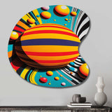 Pop Art Colorful Spheres VI - Asymmetric Metal Wall Art