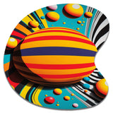 Pop Art Colorful Spheres VI - Asymmetric Metal Wall Art