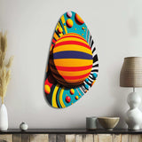 Pop Art Colorful Spheres VI - Asymmetric Metal Wall Art