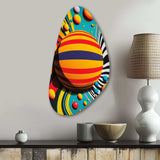 Pop Art Colorful Spheres VI - Asymmetric Metal Wall Art