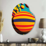 Pop Art Colorful Spheres VI - Asymmetric Metal Wall Art