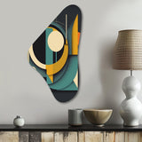 Mid-century Retro Dimensions I - Asymmetric Metal Wall Art