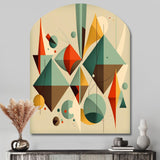 Mid-century Retro Dimensions III - Asymmetric Metal Wall Art