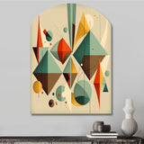 Mid-century Retro Dimensions III - Asymmetric Metal Wall Art