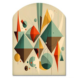 Mid-century Retro Dimensions III - Asymmetric Metal Wall Art