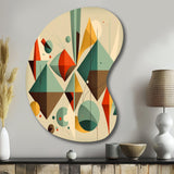 Mid-century Retro Dimensions III - Asymmetric Metal Wall Art