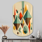 Mid-century Retro Dimensions III - Asymmetric Metal Wall Art