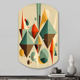 Mid-century Retro Dimensions III - Asymmetric Metal Wall Art