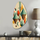 Mid-century Retro Dimensions III - Asymmetric Metal Wall Art