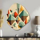 Mid-century Retro Dimensions III - Asymmetric Metal Wall Art