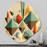 Mid-century Retro Dimensions III - Asymmetric Metal Wall Art