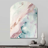 Sudden Solitude in Elevated Blush V - Asymmetric Metal Wall Art