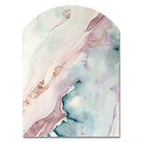 Sudden Solitude in Elevated Blush V - Asymmetric Metal Wall Art