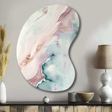 Sudden Solitude in Elevated Blush V - Asymmetric Metal Wall Art