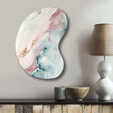 Sudden Solitude in Elevated Blush V - Asymmetric Metal Wall Art