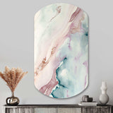 Sudden Solitude in Elevated Blush V - Asymmetric Metal Wall Art