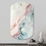 Sudden Solitude in Elevated Blush V - Asymmetric Metal Wall Art