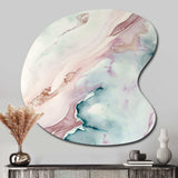 Sudden Solitude in Elevated Blush V - Asymmetric Metal Wall Art