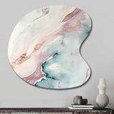 Sudden Solitude in Elevated Blush V - Asymmetric Metal Wall Art