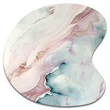 Sudden Solitude in Elevated Blush V - Asymmetric Metal Wall Art