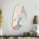 Sudden Solitude in Elevated Blush V - Asymmetric Metal Wall Art