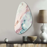 Sudden Solitude in Elevated Blush V - Asymmetric Metal Wall Art