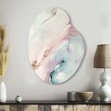 Sudden Solitude in Elevated Blush V - Asymmetric Metal Wall Art