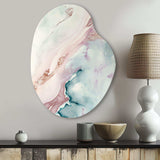 Sudden Solitude in Elevated Blush V - Asymmetric Metal Wall Art