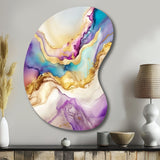 Liquid Universe With A Touch Of Gold V - Asymmetric Metal Wall Art