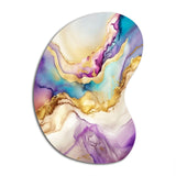 Liquid Universe With A Touch Of Gold V - Asymmetric Metal Wall Art