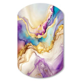 Liquid Universe With A Touch Of Gold V - Asymmetric Metal Wall Art