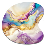 Liquid Universe With A Touch Of Gold V - Asymmetric Metal Wall Art