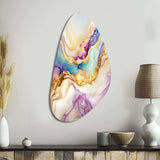 Liquid Universe With A Touch Of Gold V - Asymmetric Metal Wall Art