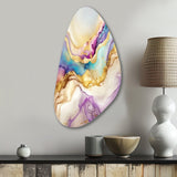 Liquid Universe With A Touch Of Gold V - Asymmetric Metal Wall Art