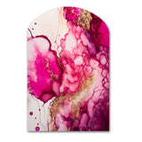 Serenity In Rasberry Blush V - Asymmetric Metal Wall Art