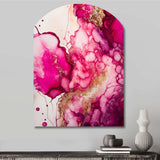 Serenity In Rasberry Blush V - Asymmetric Metal Wall Art