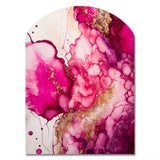 Serenity In Rasberry Blush V - Asymmetric Metal Wall Art