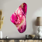 Serenity In Rasberry Blush V - Asymmetric Metal Wall Art