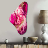 Serenity In Rasberry Blush V - Asymmetric Metal Wall Art