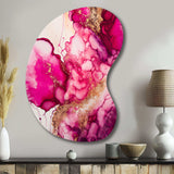 Serenity In Rasberry Blush V - Asymmetric Metal Wall Art